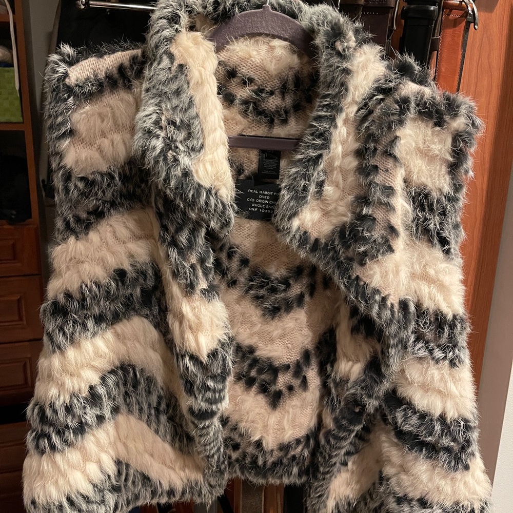 Marc Jacobs real rabbit fur vest